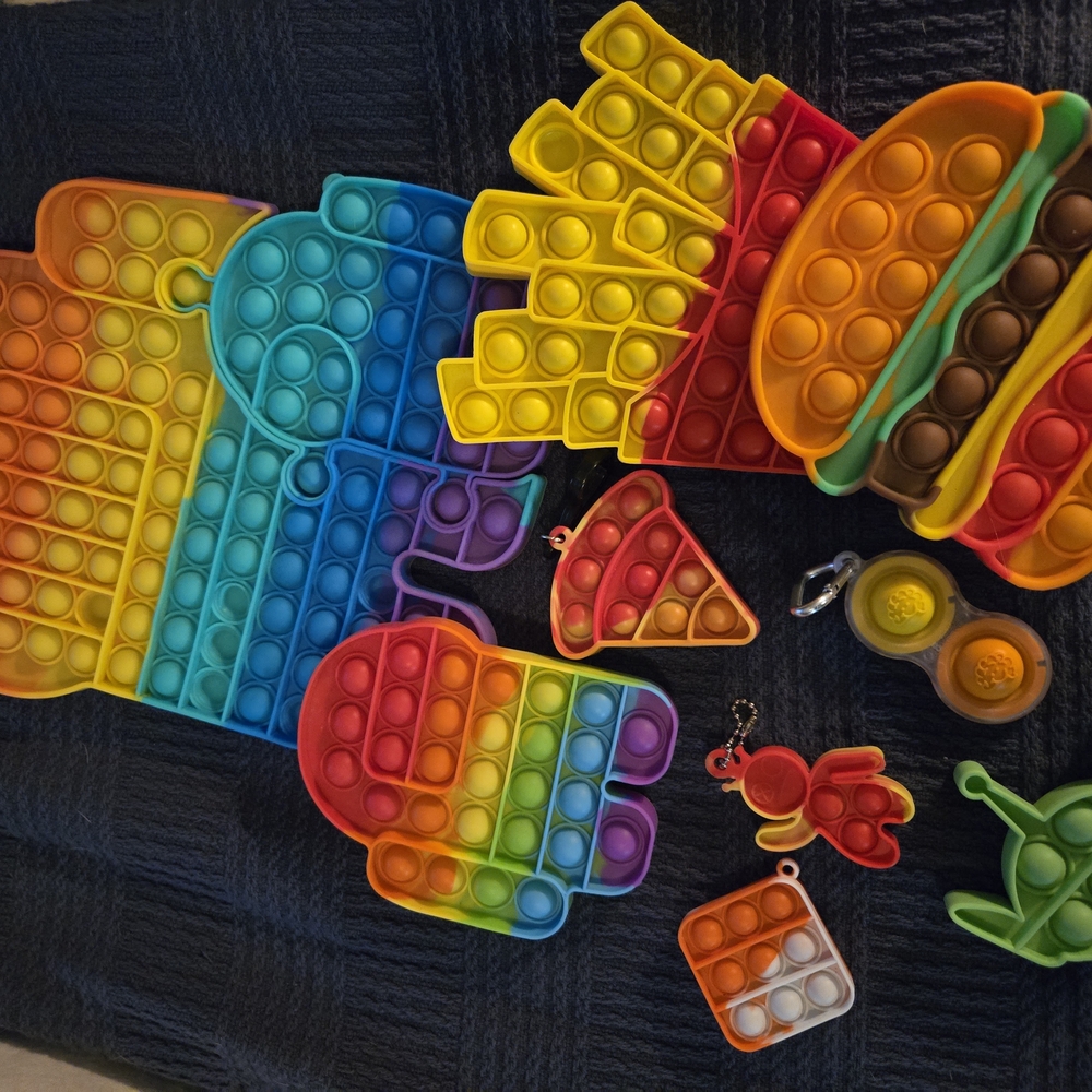 Rainbow Pop It Fidget Toy Set